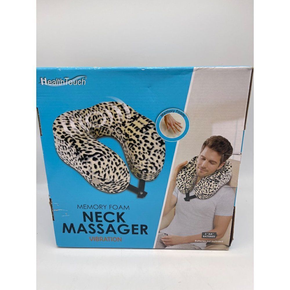 Health Touch Memory Foam Neck Massager Vibration NEW